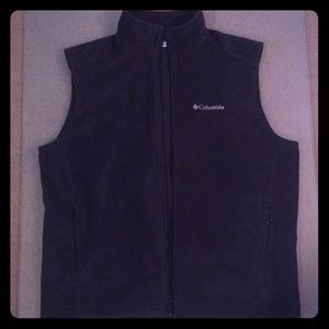 Black Columbia Fleece Zip-up vest